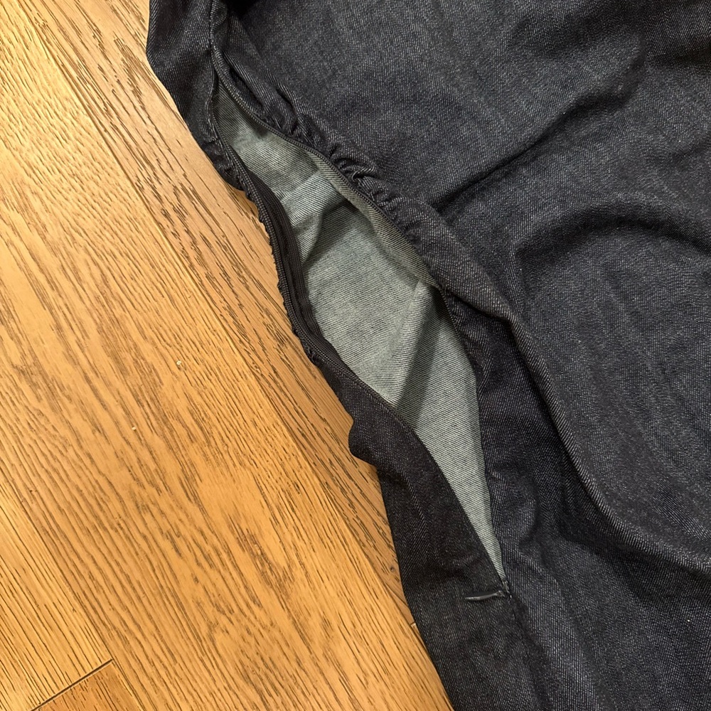 Zara Dark Blue Denim Midi Dress - Picture 6 of 6